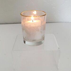 Bartlett Collins Clear Glass Juice Glass or Candle Holder/ Shot Glass ~Vintage~